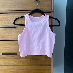 Baby pink crop tank